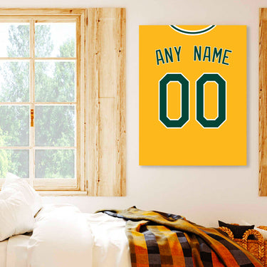 Oakland Jersey Custom Canvas Print Wall Art for Boy Girl Men Women Baseball Personalized Canvas Art